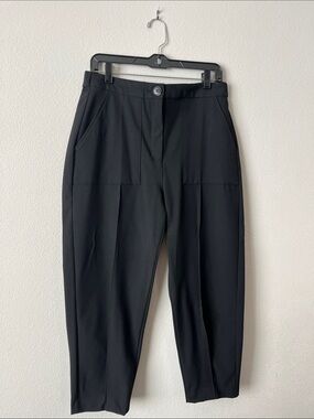 Zara Black Women's Tailored Tapered Fit Pleated Dress Pants Size M